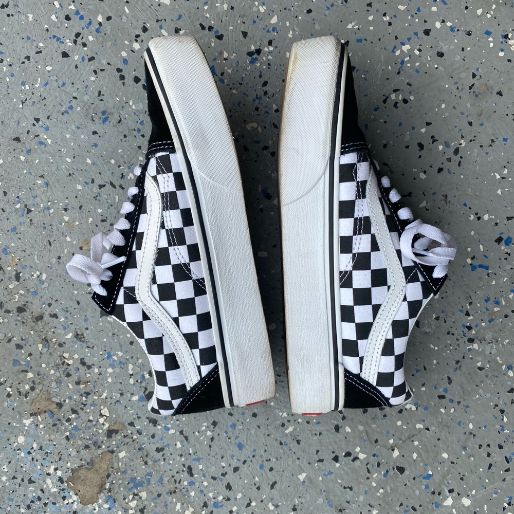 Checkered platform vans. Womens 8.5. Like new. Worn once or twice.